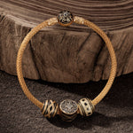 XL Size The Quadratic Law of Faith Tarnish-resistant Silver Charms With Enamel In 14K Gold Plated For Men
