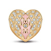 Mother's Love Tarnish-resistant Silver Clips With Enamel In 14K Gold Plated