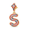 I Love Paris - Letter S Tarnish-resistant Silver Dangle Charms With Enamel In 14K Gold Plated