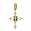 XL Size The Eye of God Tarnish-resistant Silver Dangle Charms With Enamel In 14K Gold Plated For Men