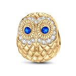 Snowy Owl Tarnish-resistant Silver Animal Charms In 14K Gold Plated
