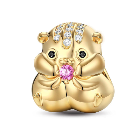 gona- Lovely Squirrel Tarnish-resistant Silver Animal Charms In 14K Gold Plated - Heartful Hugs Collection