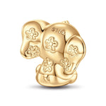 Baby Elephant Tarnish-resistant Silver Animal Charms In 14K Gold Plated