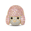 Pink Poodle Tarnish-resistant Silver Animal Charms In 14K Gold Plated