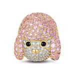 Pink Poodle Tarnish-resistant Silver Animal Charms In 14K Gold Plated