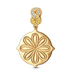 Golden Shield Tarnish-resistant Silver Dangle Charms In 14K Gold Plated