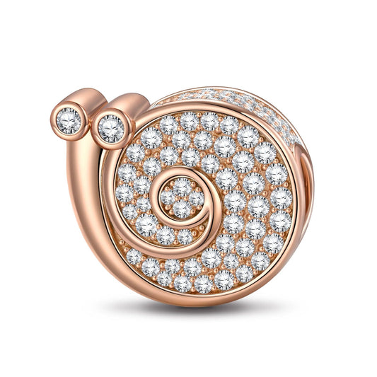 gona- Snail Tarnish-resistant Silver Animal Charms In Rose Gold Plated