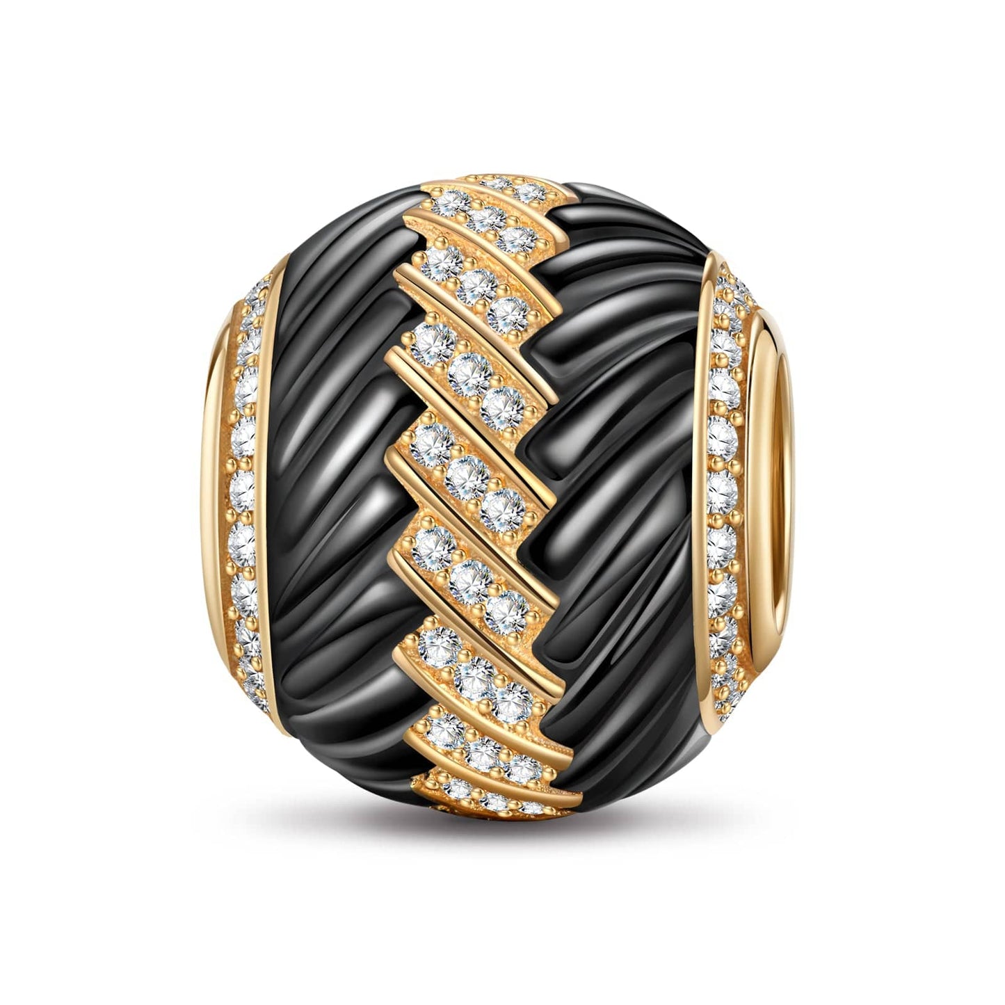 Support and Confrontation XL Size Tarnish-resistant Silver Charms With Enamel In 14K Gold Plated For Men