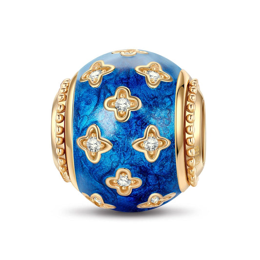 gona- Shamrock Tarnish-resistant Silver Lucky Charms With Enamel In 14K Gold Plated