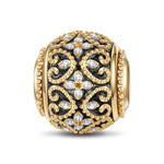Diamond Clover Tarnish-resistant Silver Lucky Charms With Enamel In 14K Gold Plated