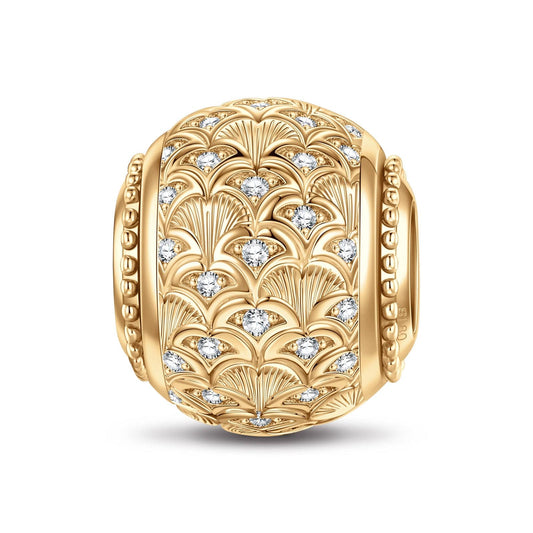 gona- Ginkgo Leaf Tarnish-resistant Silver Lucky Charms In 14K Gold Plated