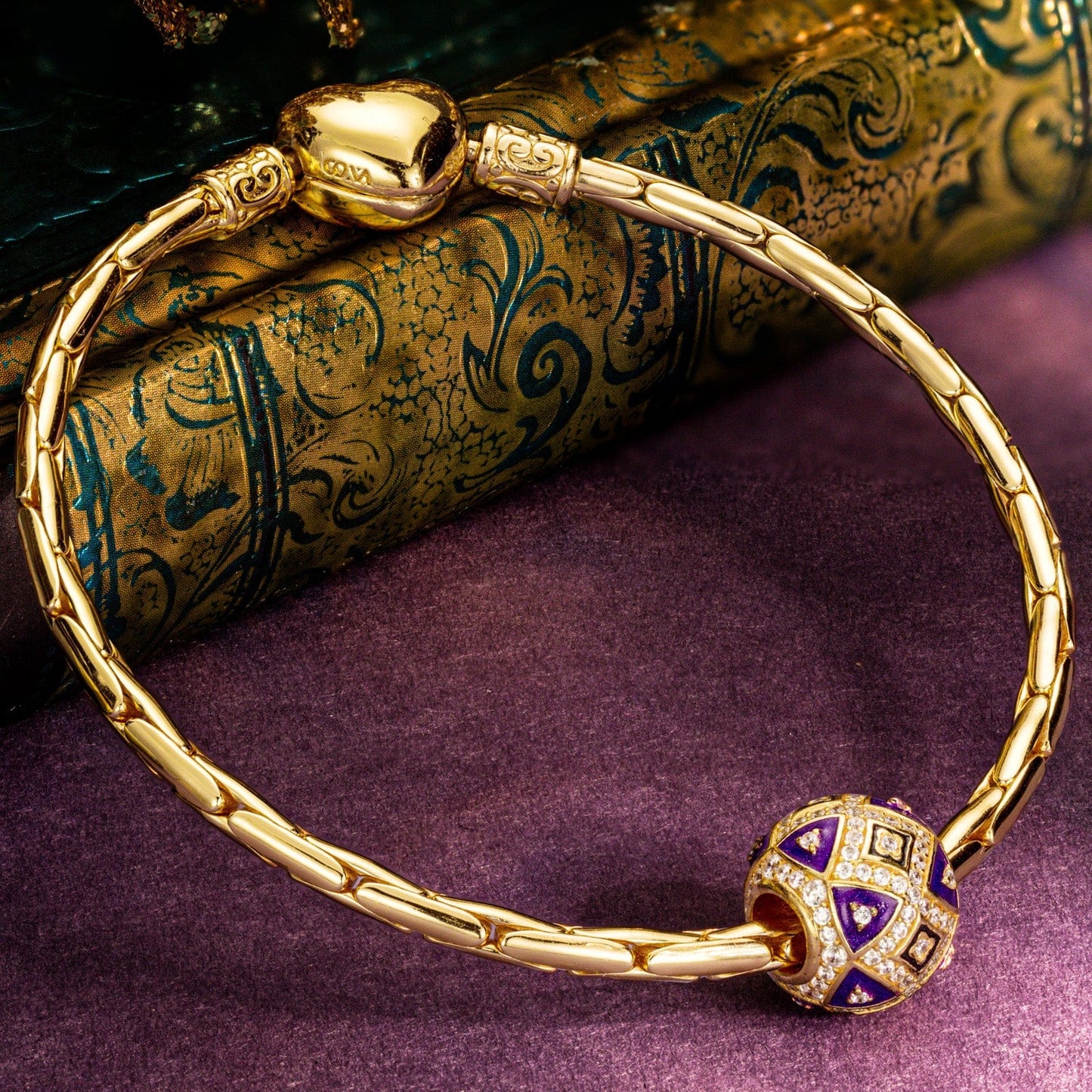 The Riverside Windows Tarnish-resistant Silver Charms With Enamel In 14K Gold Plated