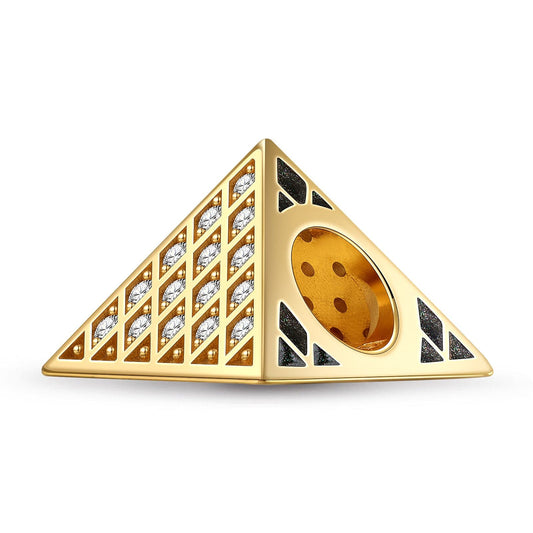 gona- Louvre Museum Tarnish-resistant Silver Charms In 14K Gold Plated