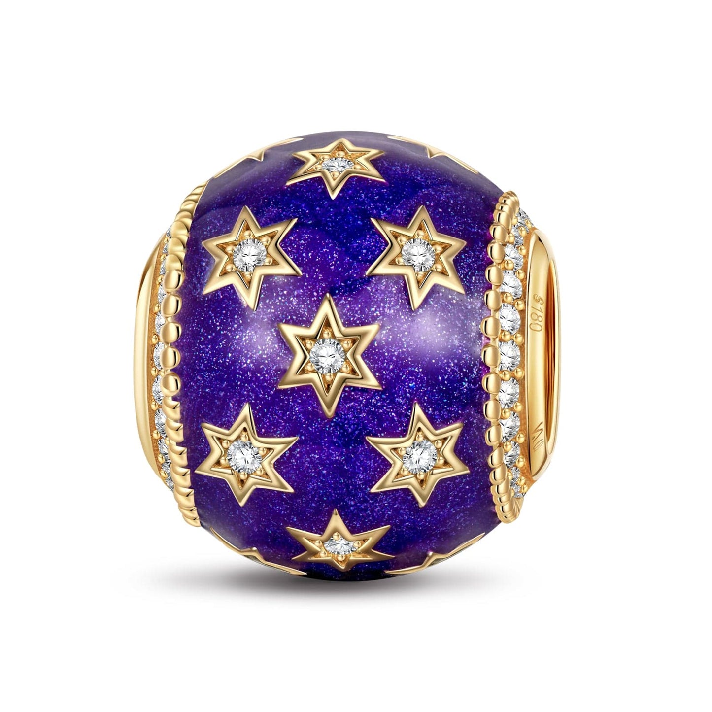 Starlit Vista of Venice Tarnish-resistant Silver Charms With Enamel In 14K Gold Plated