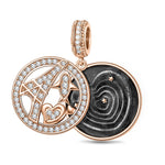 Fly to Paris Tarnish-resistant Silver Dangle Charms With Enamel In Rose Gold Plated