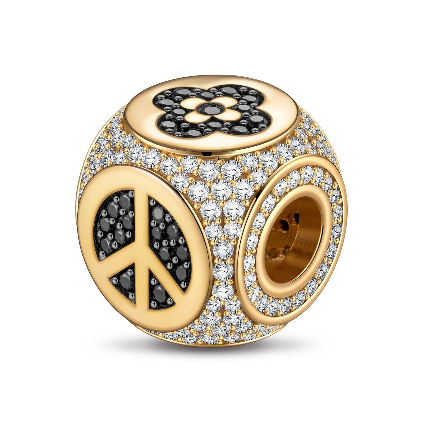 A Path to Luck Tarnish-resistant Silver Charms In 14K Gold Plated