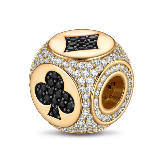 gona- Destiny in Poker Tarnish-resistant Silver Charms In 14K Gold Plated