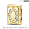 Letter O Tarnish-resistant Silver Rectangular Charms In 14K Gold Plated