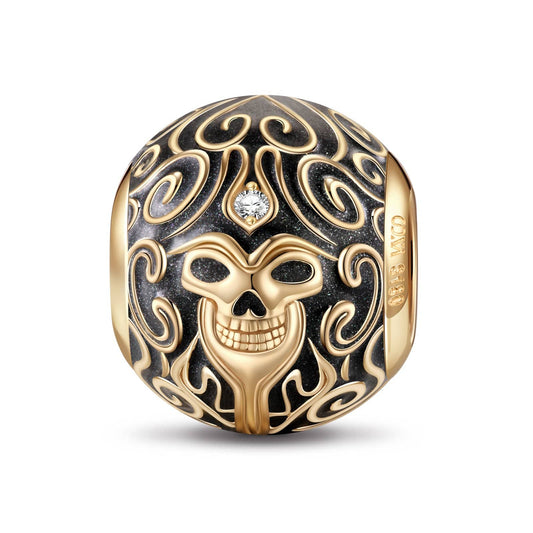 gona- XL Size Tarnish-resistant Silver Charms With Enamel In 14K Gold Plated For Men