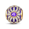 Radiant Sunflowers Tarnish-resistant Silver Charms With Enamel In 14K Gold Plated