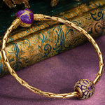 Radiant Sunflowers Tarnish-resistant Silver Charms With Enamel In 14K Gold Plated