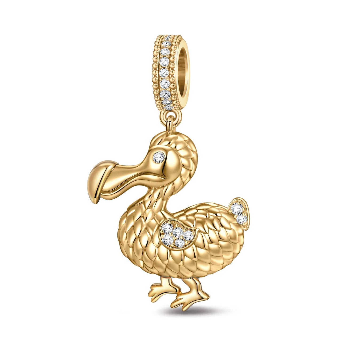 Dodo Tarnish-resistant Silver Animal Dangle Charms In 14K Gold Plated