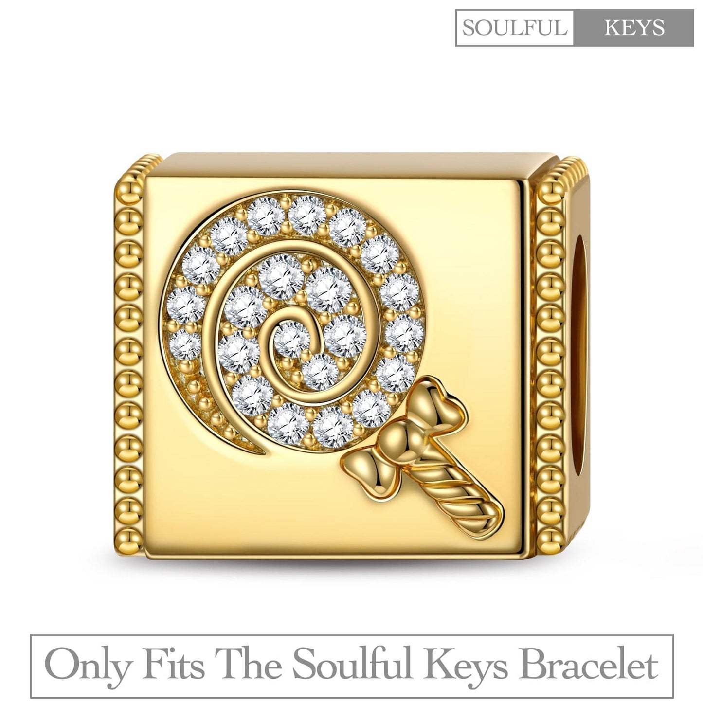 Treat or Trick Tarnish-resistant Silver Rectangular Charms In 14K Gold Plated