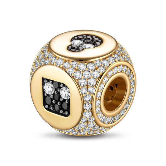gona- Machinery and Humanity Tarnish-resistant Silver Charms In 14K Gold Plated