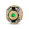 XL Size Tarnish-resistant Silver Charms With Enamel In 14K Gold Plated For Men