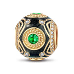 XL Size Tarnish-resistant Silver Charms With Enamel In 14K Gold Plated For Men