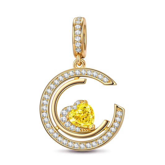 gona- Serene Serenade Tarnish-resistant Silver Dangle Charms In 14K Gold Plated