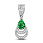Mermaid's Tear Tarnish-resistant Silver Dangle Charms In White Gold Plated
