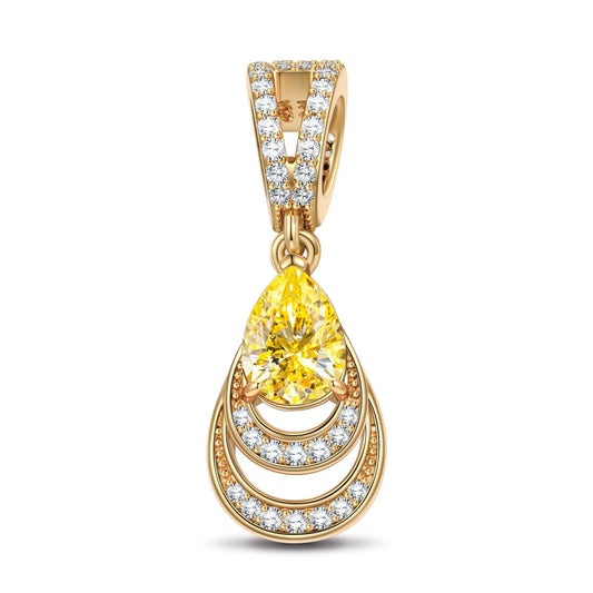gona- Mermaid's Tear Tarnish-resistant Silver Dangle Charms In 14K Gold Plated