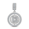 Number 18 Tarnish-resistant Silver Dangle Charms In White Gold Plated