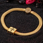 Cross Tarnish-resistant Silver Rectangular Charms In 14K Gold Plated