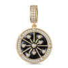 XL Size Tarnish-resistant Silver Dangle Charms With Enamel In 14K Gold Plated For Men