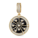 XL Size Tarnish-resistant Silver Dangle Charms With Enamel In 14K Gold Plated For Men