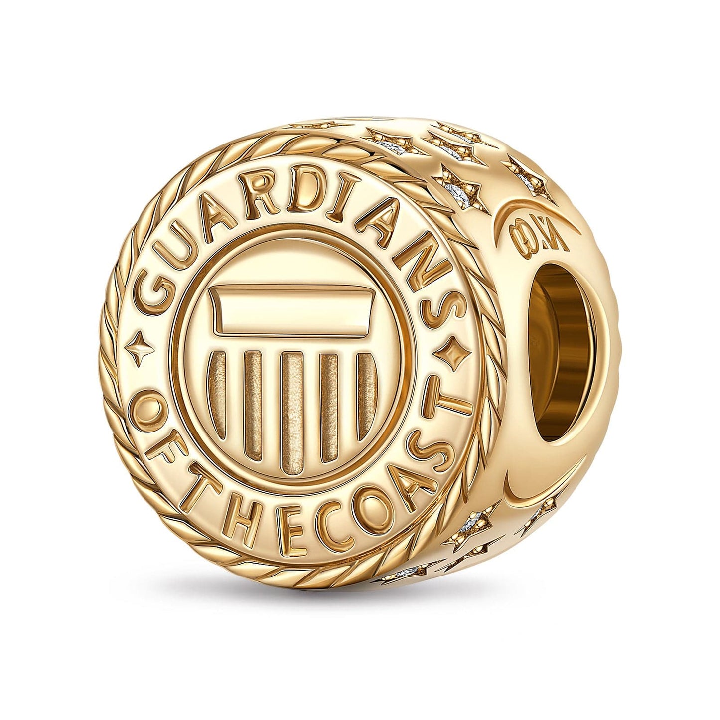 Ocean Valor Tarnish-resistant Silver Charms With Enamel In 14K Gold Plated