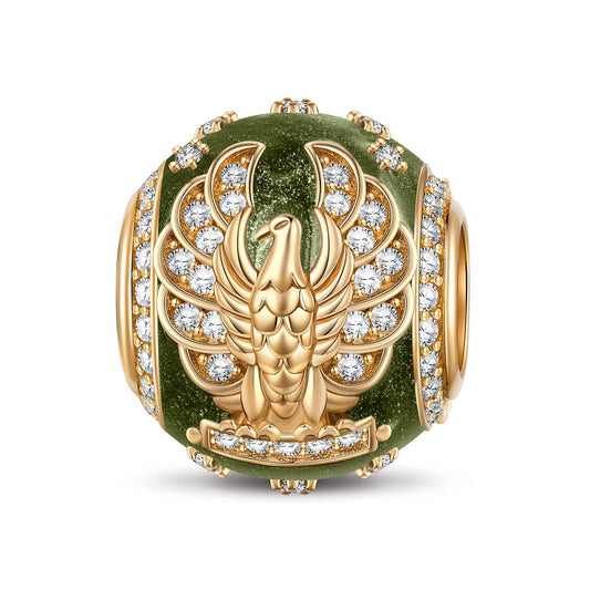 gona- Justice Soar Tarnish-resistant Silver Charms With Enamel In 14K Gold Plated
