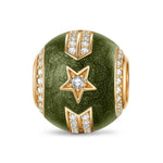 Stars and Epaulets Tarnish-resistant Silver Charms With Enamel In 14K Gold Plated