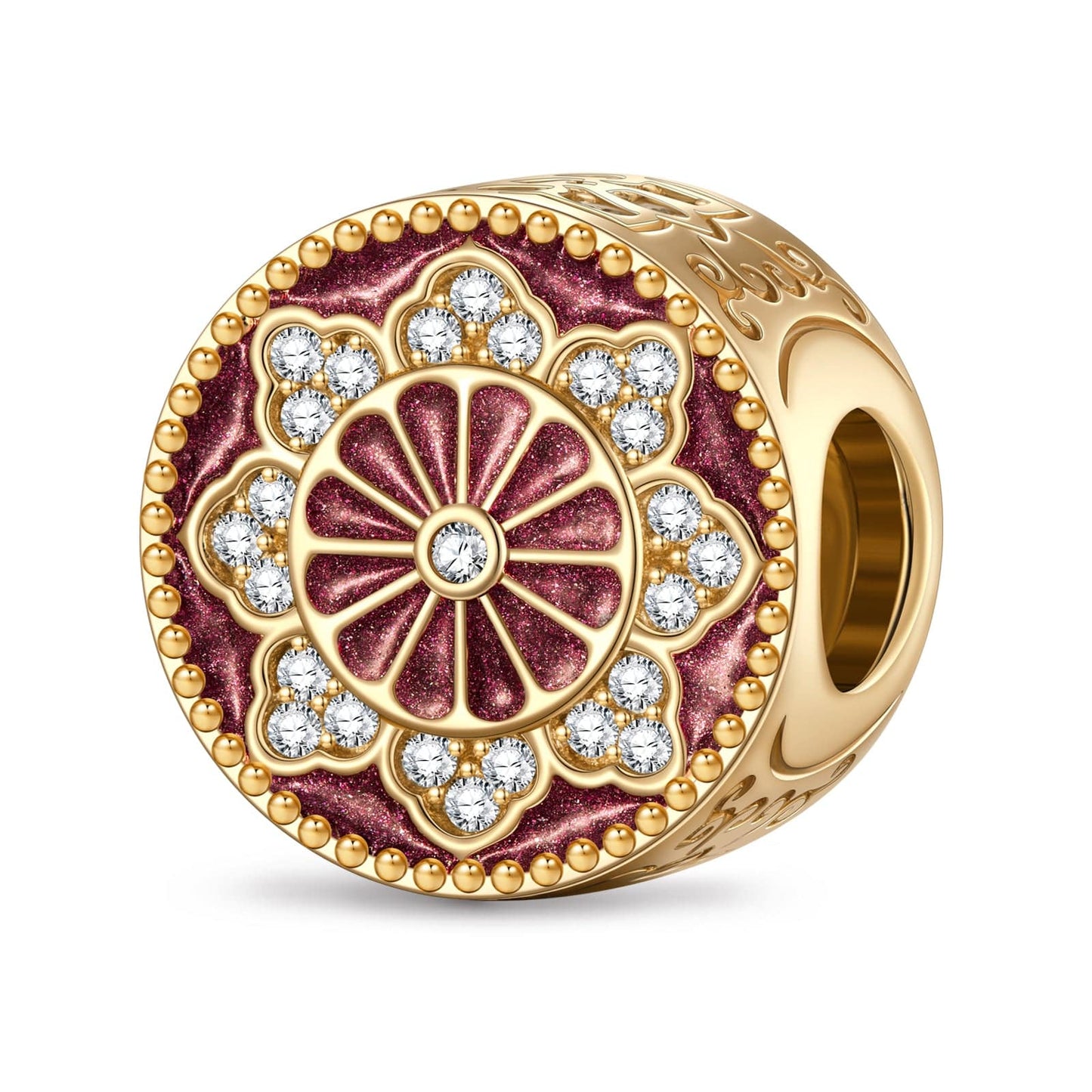 Timeless Rose Tarnish-resistant Silver Charms In 14K Gold Plated