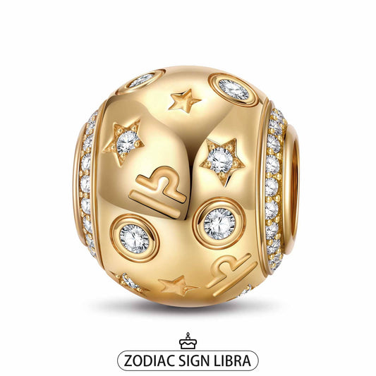 gona- Libra Tarnish-resistant Silver Constellation Charms In 14K Gold Plated