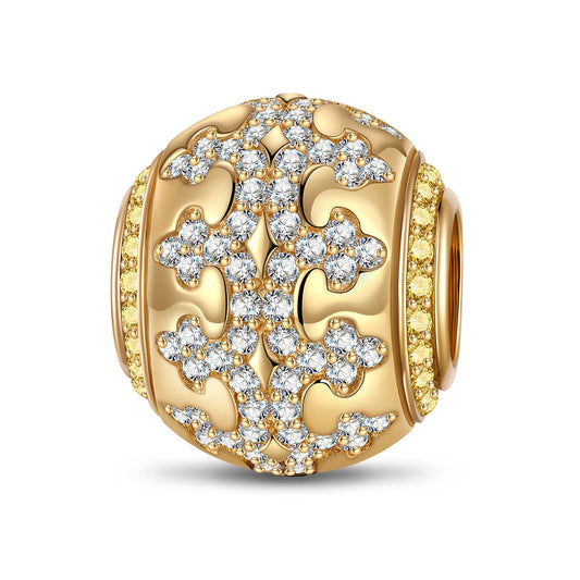 gona- Golden Iris Tarnish-resistant Silver Charms In 14K Gold Plated