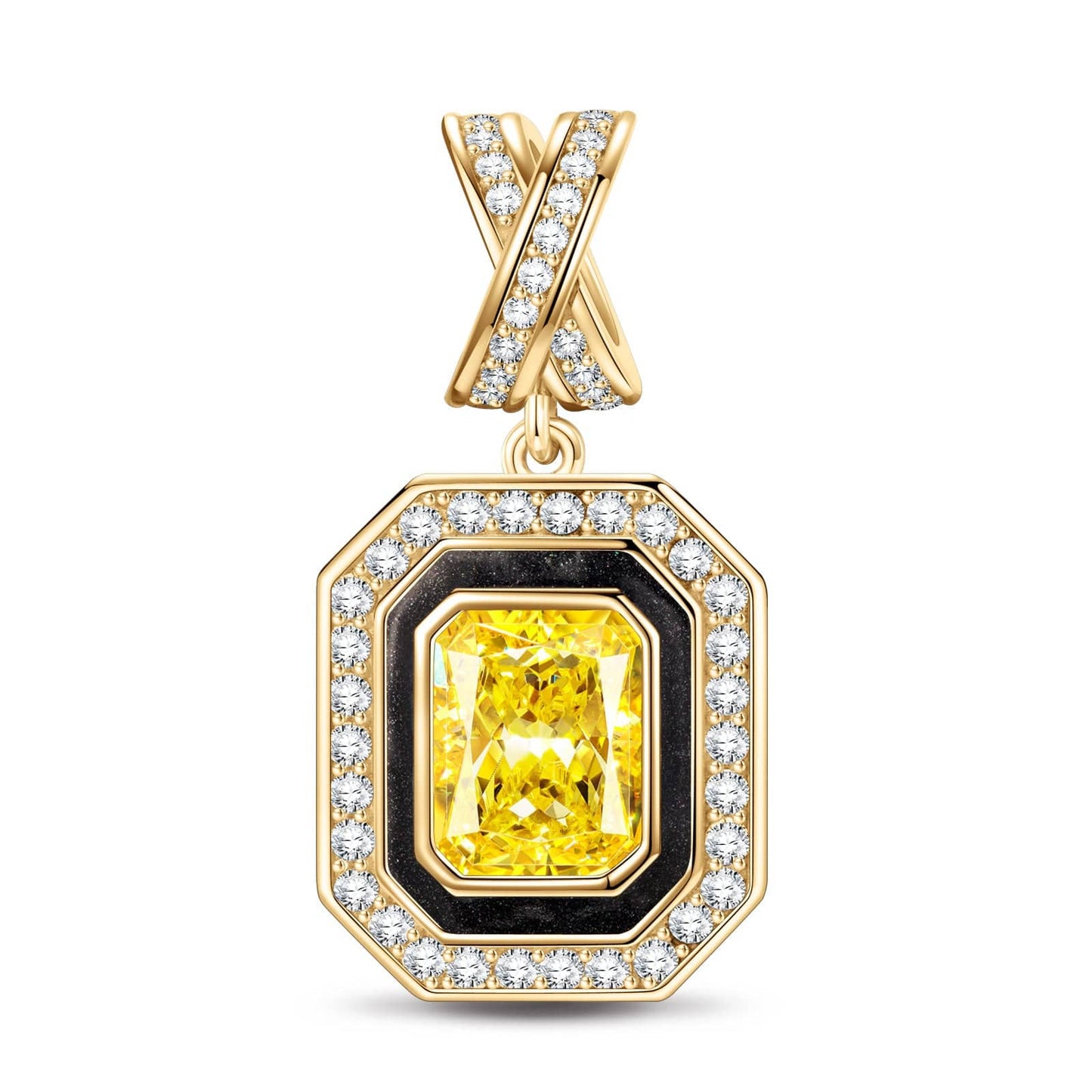 Timeless Glam Tarnish-resistant Silver Dangle Charms In 14K Gold Plated