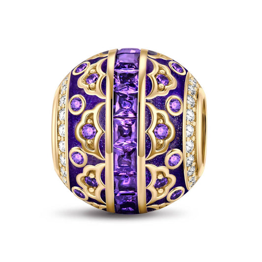 gona- Blooming Flower and River Tarnish-resistant Silver Charms With Enamel In 14K Gold Plated
