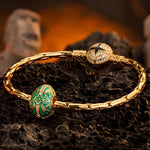 Renewal and Rebirth Tarnish-resistant Silver Easter Egg Charms With Enamel In 14K Gold Plated