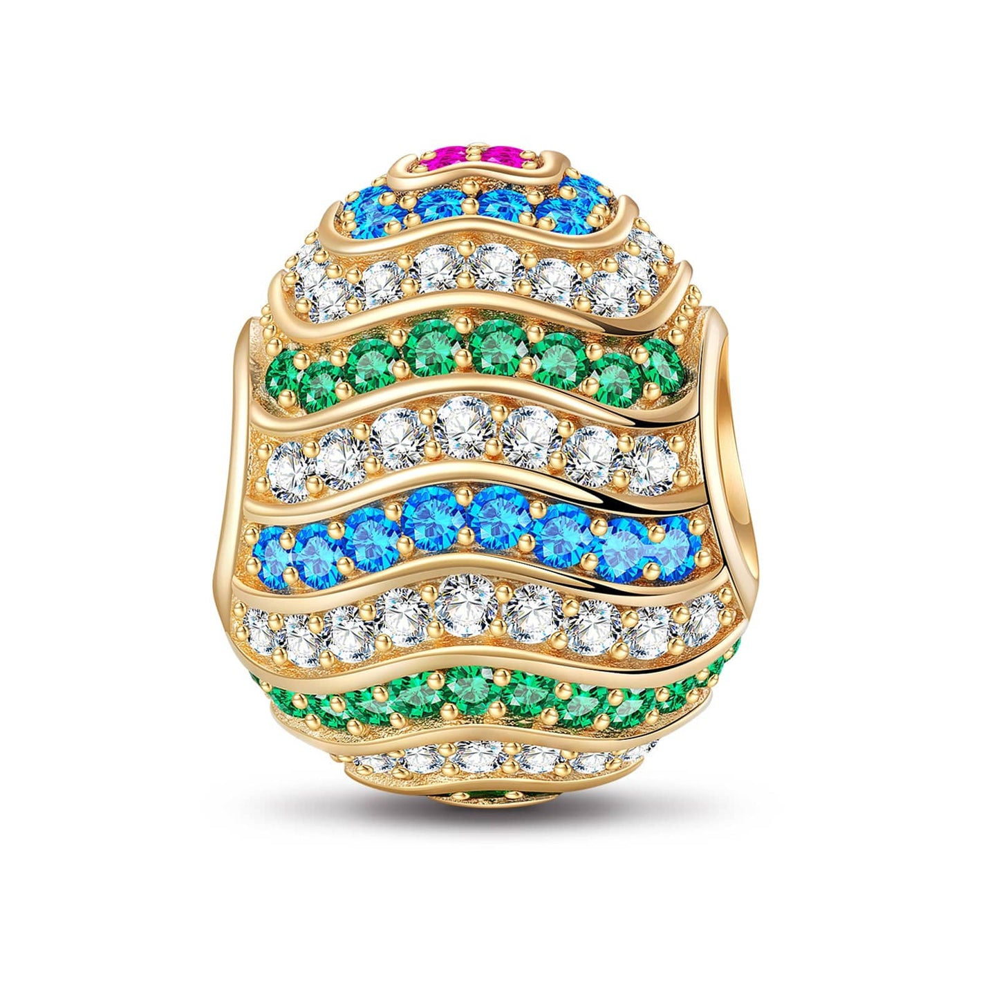 Fresh Start Tarnish-resistant Silver Easter Egg Charms In 14K Gold Plated