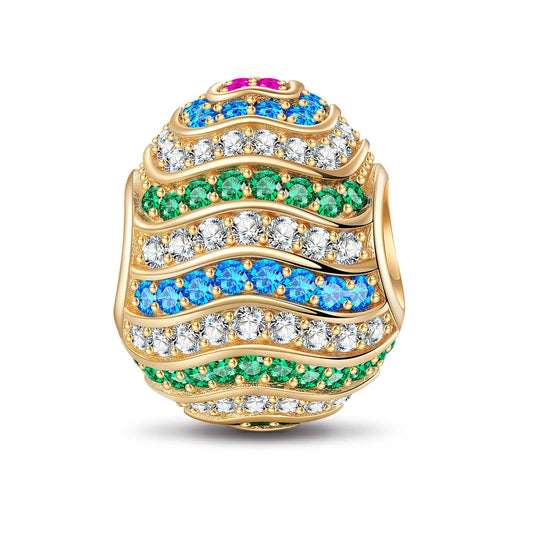 gona- Fresh Start Tarnish-resistant Silver Easter Egg Charms In 14K Gold Plated