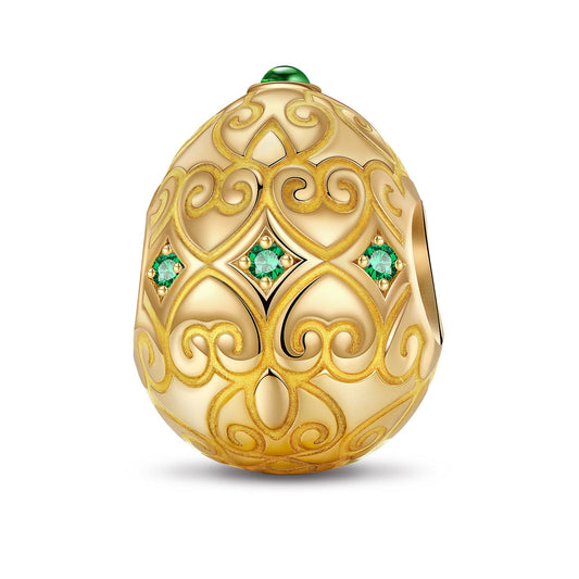 gona- Bright Beginnings Tarnish-resistant Silver Easter Egg Charms In 14K Gold Plated