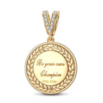 Victory Goddess Tarnish-resistant Silver Dangle Charms In 14K Gold Plated
